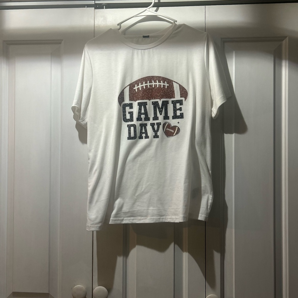 SHEIN White Game Day T-Shirt